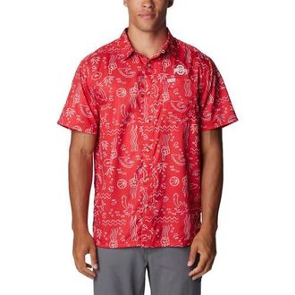 Columbia Mens Columbia Scarlet Ohio State Buckeyes Super Slack Tide Omni-Wick Button-Up Shirt at Nordstrom, Size Medium