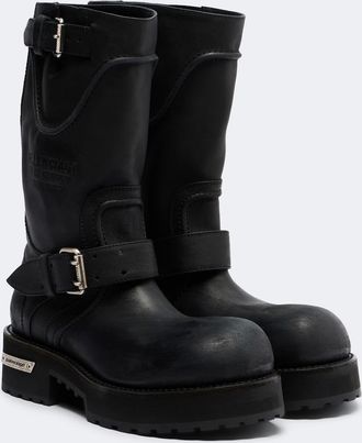 Balenciaga Venom leather combat boots