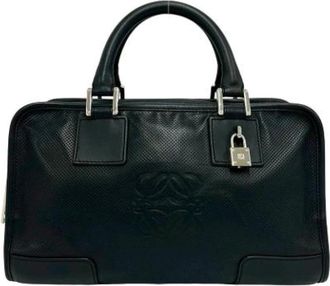 Loewe Pre-owned Handbags, female, Black, Size: ONE SIZE Pre-owned Boston Handbag