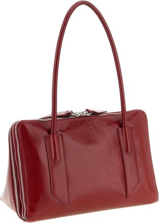 The Attico LAltra di Milano Calfskin Leather Shoulder Bag - Red
