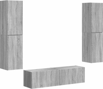 vidaXL Conjunto De Mueble De Tv 6 Uds. Gris Sonoma Vidaxl