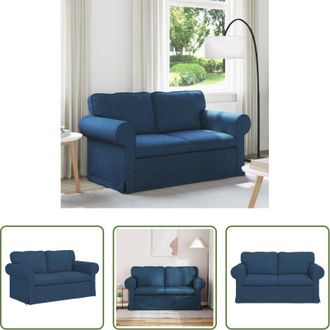vidaXL vidaXL Divano con schiuma - Divano Blu 155 x 82 x 80 cm Tessuto