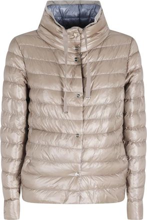 Herno Piumino Reversible Donzen Jas - Dames - Winterjassen - Bruin - 2XL - Leer - Jassen