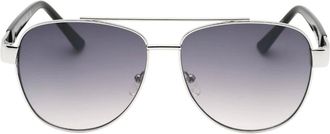 Guess Mens Guess Gradient Smoke Lens Silver Framed Sunglasses - Size: ONE size