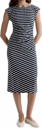 AG - Adriano Goldschmied Aja Midi Dress In Navy
