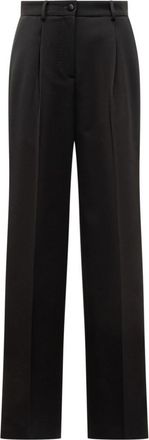 Dolce & Gabbana Black Straight Flat Front Pants