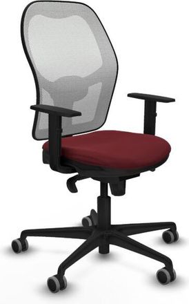 Piqueras y Crespo Piqueras Y Crespo - Jorquera Sincro Malla Blanca Similpiel Granate Brazos 1d Base Nailon Ruedas 65mm Engomada