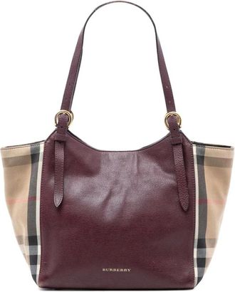 Burberry Pre-owned Tote Bags, female, Red, Size: ONE SIZE Pre-owned Leather Tote Bag