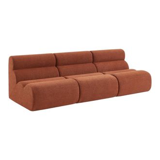 Sweeek Sof&aacute; envasado al vac&iacute;o modular de borreguito texturizado, 3 plazas