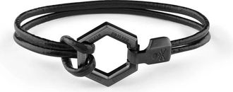 Philipp Plein Heren Armband Armketting Roestvrij Staal Hexagon - Heren - Armbanden - Zwart - ONE Size - Accessoires
