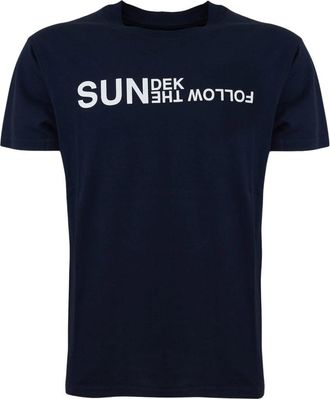 Sundek Girocollo M122Tej 7800 T-shirt - Heren - T-shirts - Blauw - XL - Katoen - Tops