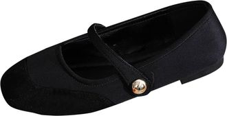 Generic Womens Mary Jane Shoes Casual Foldable Flats Stylish Classic Lightweight Non-Slip Comfortable Ballet Flat Shoes Work Office Party Black