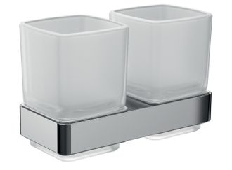 Emco Emco - Portavasos Doble Loft, Cristal Esmerilado, Modelo De Pared