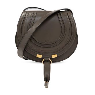 Chloé Tassen, Dames, Groen, ONE Size, Leer, Schoudertas Marcie Small