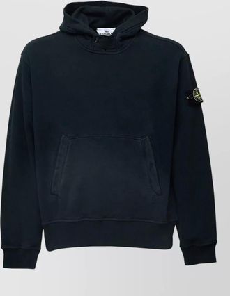 Stone Island cotton hooded sweatshirt