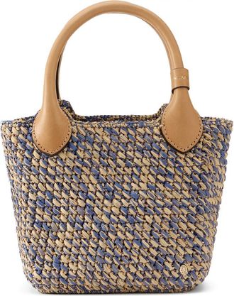 Helen Kaminski Mini Ampara Woven Tote Bag in Lapis Melange/beige at Nordstrom