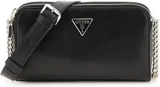 Guess Tassen, Dames, Zwart, ONE Size, Leer, Daryna Status Crossbody