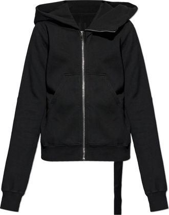 Rick Owens Mountain Hoodie - Heren - Vesten met rits - Zwart - M - Katoen - Hoodies & sweatvesten