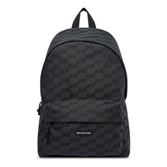 Balenciaga BB Monogram Signature Medium Backpack Black 713044210HH1061