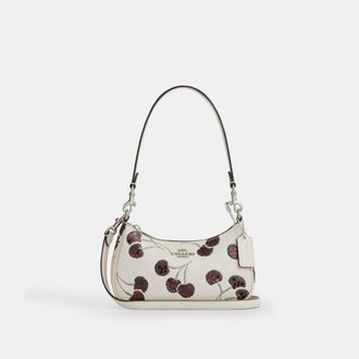 Coach Womens Teri Mini Crossbody Bag With Cherry Print - White Leather - One Size