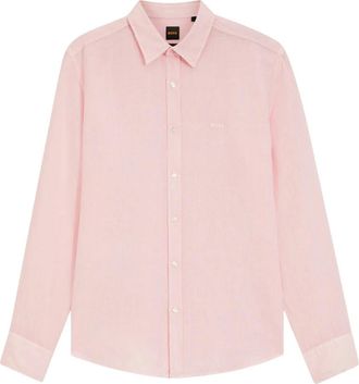 HUGO BOSS Heren, Overhemden, Roze, Maat: XL