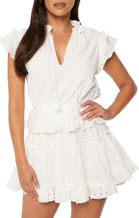 Misa Iliana Dress In White Eyelet