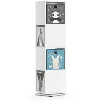 Vicco Estanter&iacute;a Infantil, Blanco, 35.2 X 144.2 Cm Con 4 Cajones Plegables