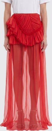Dries Van Noten Gonna in seta con rouches