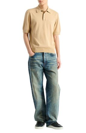 Balmain Embroidered Balmain Vintage polo in Beige at Nordstrom, Size Xxx-Large