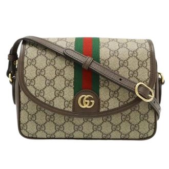 Gucci Pre-owned Ophidia GG Supreme Small Schoudertas - Dames - Pre-owned - Beige - Maat: ONE Size