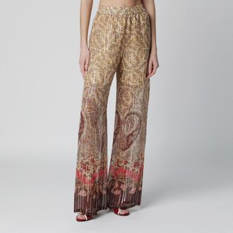 Valentino Paisley-print georgette trousers