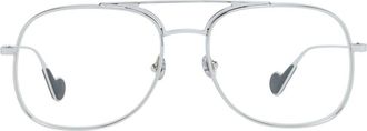 Moncler MO-1044358 Metal Aviator Sunglasses - Silver