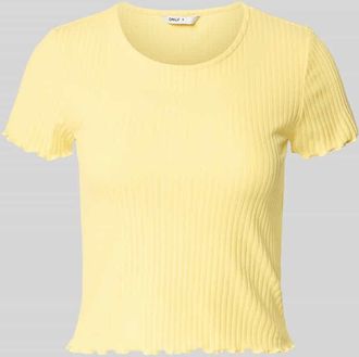 Only Slim Fit T-Shirt mit Viskose-Anteil Modell EMMA in Hellgelb, Gr&ouml;&szlig;e XL