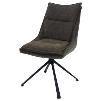 Hhg Nunca Usado] Silla De Comedor Hhg 453, Silla De Cocina, Giratoria Con Retorno Autom&aacute;tico, Tela/textil (420 G/m&sup2;) Oeko-tex, Verde