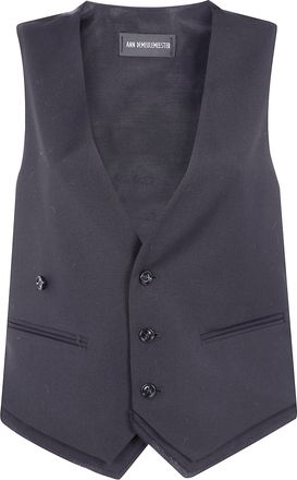 Ann Demeulemeester Ann Demeulemester Janessa verdrehte Clousure -Weste mit Rohkante Baumwolldetail