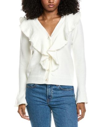 Fate Pearl Trimmed Cascading Ruffle Blouse