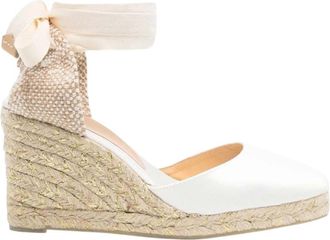 Castaner White Joyce Espadrille Wedges
