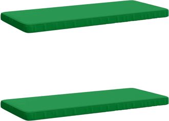 vidaXL Cojines Para Banco De 2 Piezas Vught 2 Uds. 100% Poli&eacute;ster Vidaxl