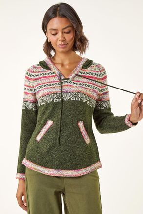 Roman Nordic Print Hooded Jumper
