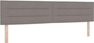 vidaXL Cabecero Con Cabecera Taup&eacute; 200 Cm Tela Vidaxl