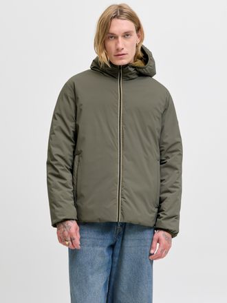Jack & Jones Outdoorjacke JACK & JONES JJEBROOK REVERSIBLE JACKET SN, Herren, Gr. XXL, gr&uuml;n (olive night), Web, Obermaterial: 100% Polyester, unifarben, regular fi