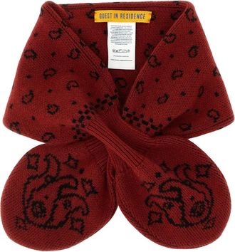 Guest In Residence Bandana Strik Das - Dames - Wintersjaals - Rood - ONE Size - Wol - Accessoires