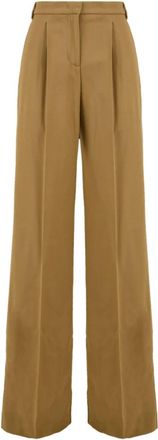 Aspesi Tabak Broek - Dames - Wijde Broeken - Bruin - 2XS - Broeken