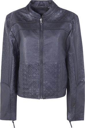 Daily Paper Clothing Structured Leather Jacket