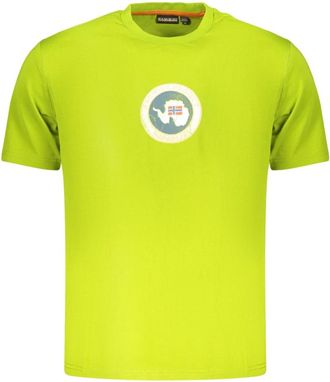 Napapijri T-shirt met korte mouwen - Heren - Outdoor shirts - Groen - L - Katoen - Fitness