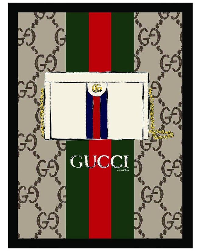 Gucci Bag Framed Print