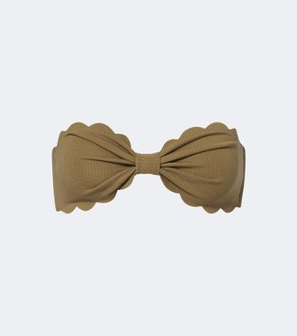 Marysia Swim Antibes scalloped bandeau bikini top