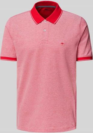 Fynch-Hatton Fynch-Hatton Regular Fit Poloshirt mit Logo-Stitching in Rot, Größe 3XL