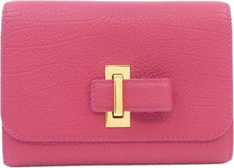 Delvaux Red Color Wallet (Tri-Fold) (Pre-Owned)
