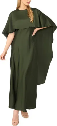 Ted Baker Marigold Cape Dress in Meadow Moss at Nordstrom, Size X-Large